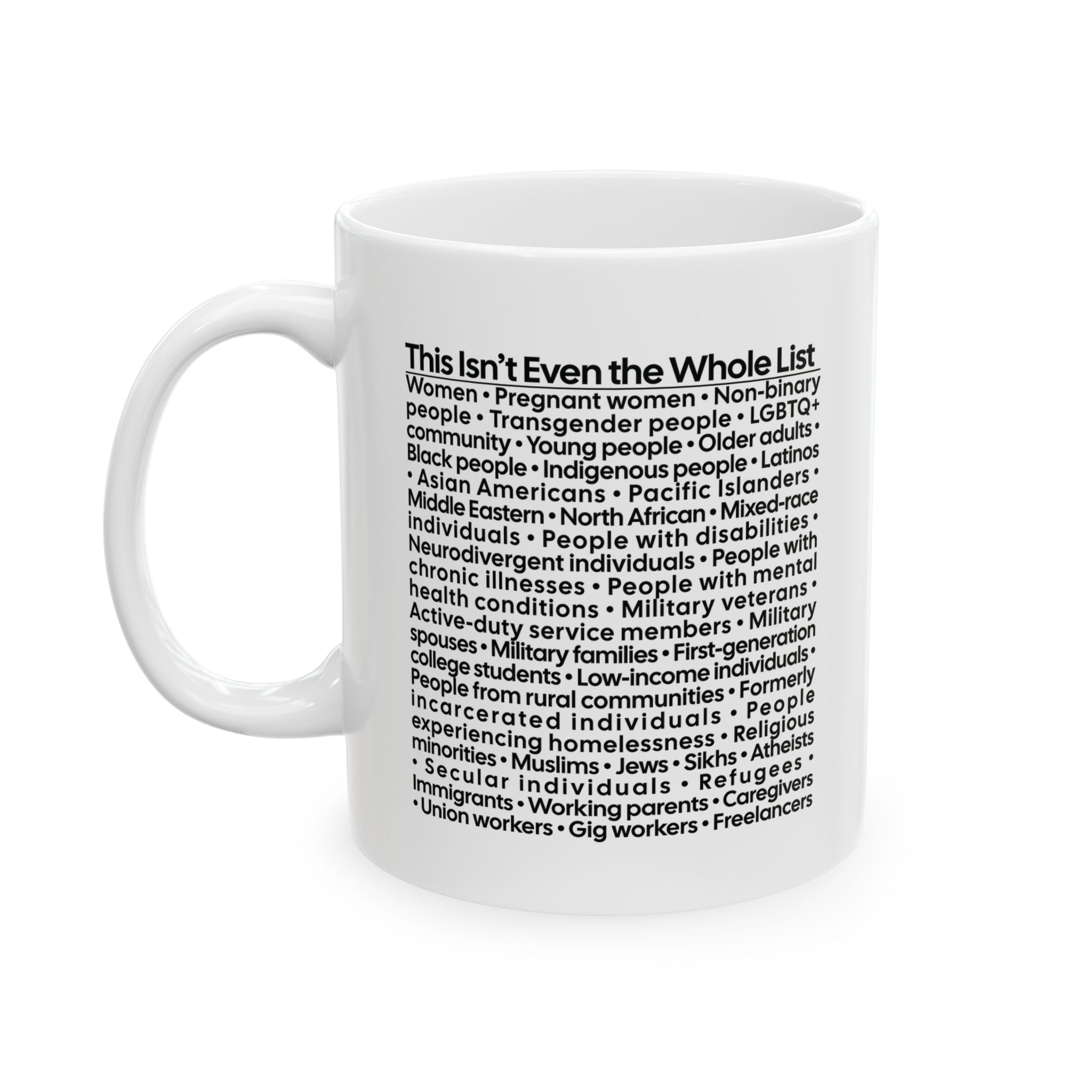 You're Probably DEI Too Mug 11oz (White & Black)-Mug-The Original God Ain't Petty But I Am