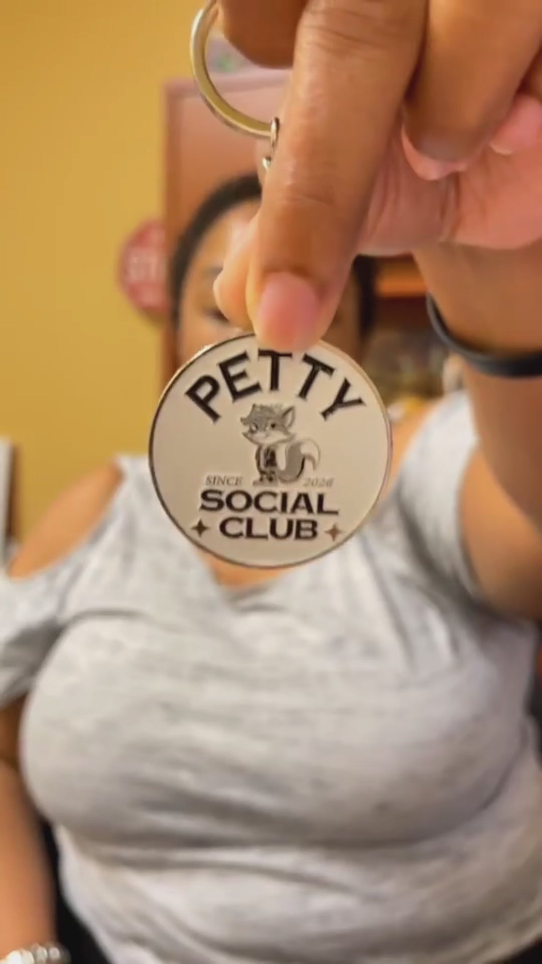 *Pre-Order / Ships in Early August* Petty Social Club Metallic and Enamel Keychain