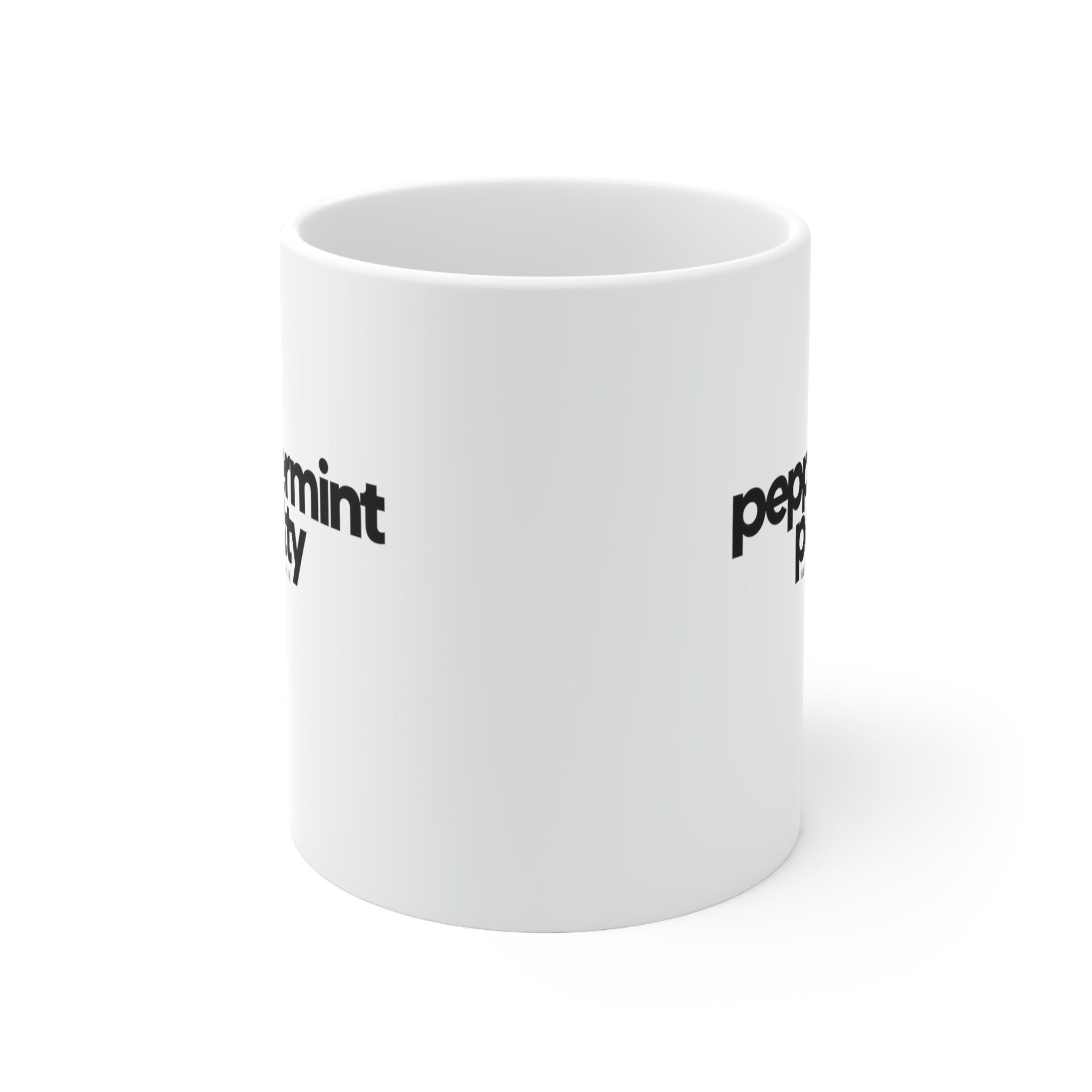 Peppermint Petty Mug 11oz (White/Black)-Mug-The Original God Ain't Petty But I Am