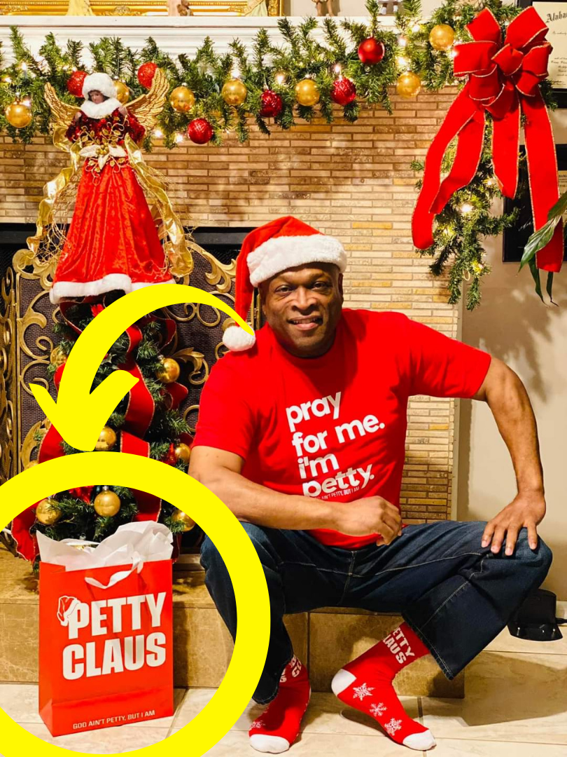 Petty Claus Gift Bag-Gift Bag-The Original God Ain't Petty But I Am