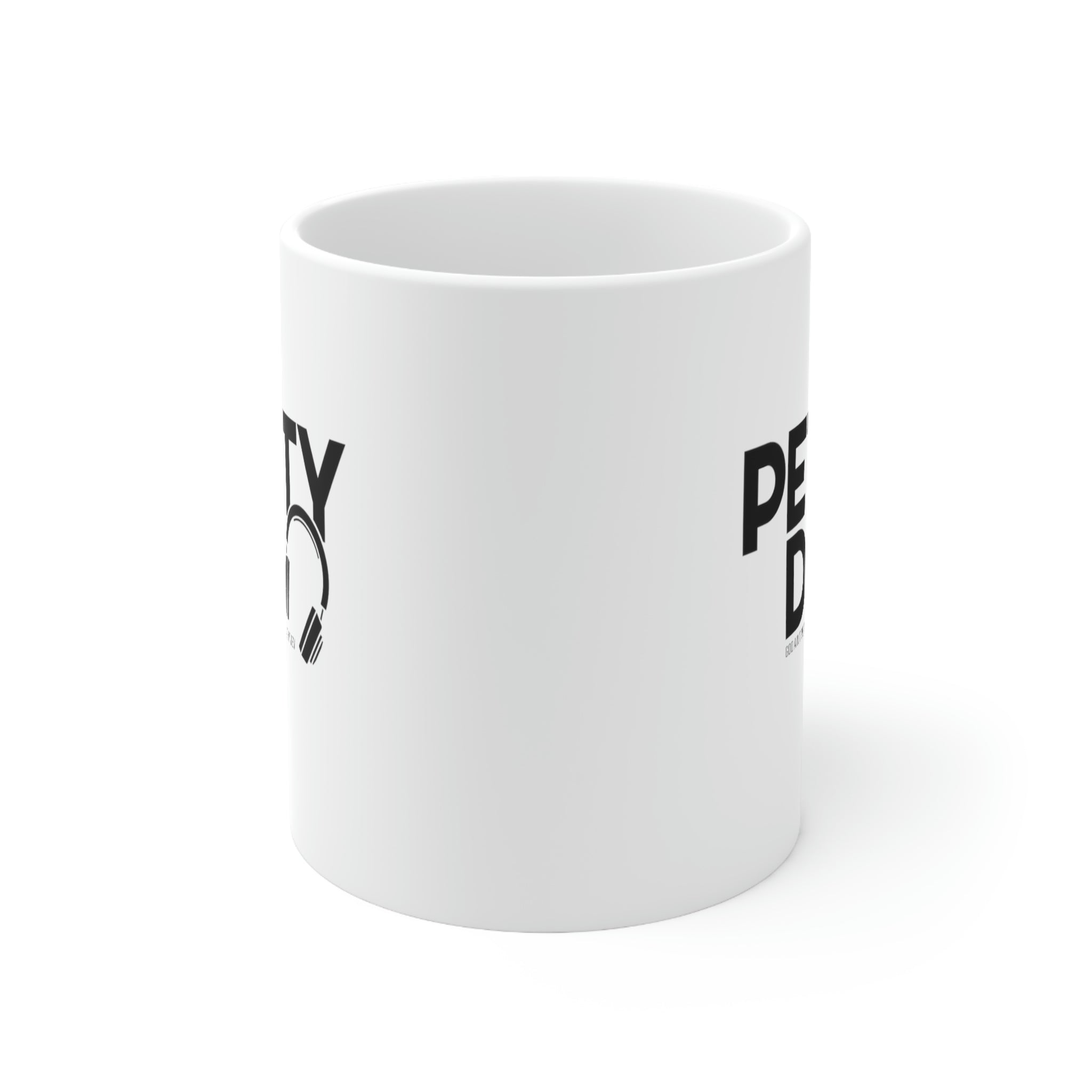 Petty DJ Mug11oz (White/Black) (God Ain't Petty, but I Am x Wealthy Jev Collab)-Mug-The Original God Ain't Petty But I Am