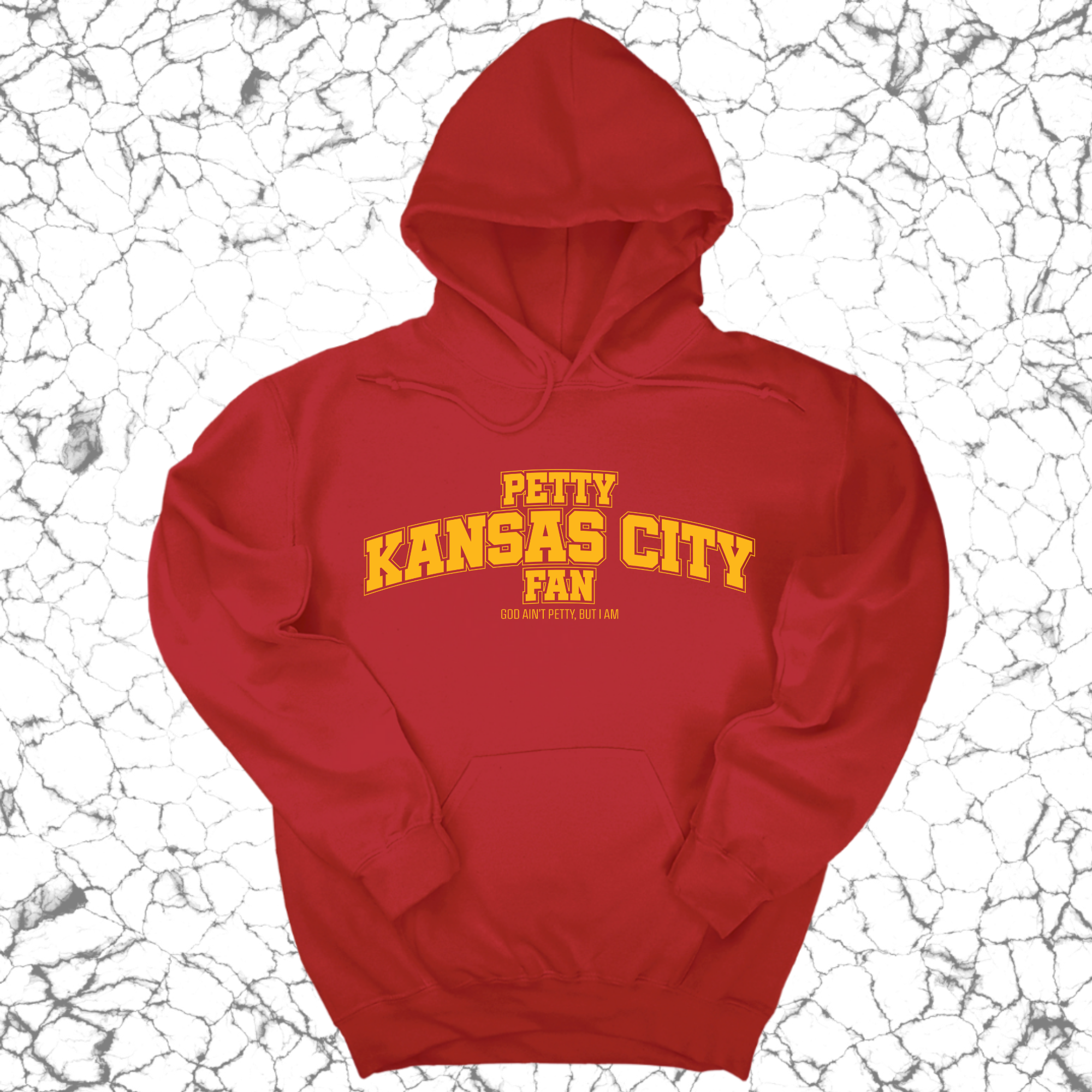 Petty Kansas City Fan Unisex Hoodie (Red/Gold)-Hoodie-The Original God Ain't Petty But I Am