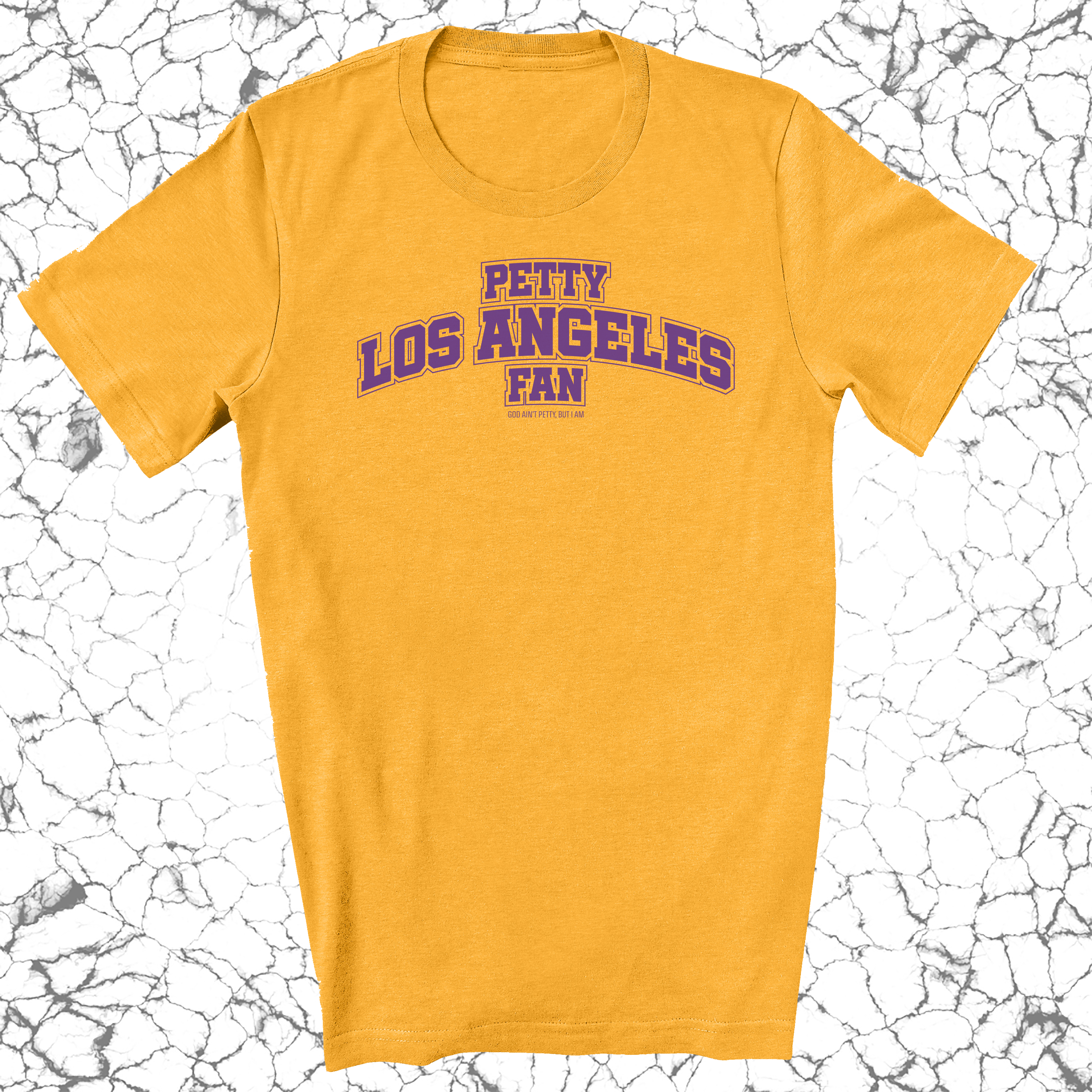 Petty Los Angeles Fan Unisex Tee (Gold/Purple)-T-Shirt-The Original God Ain't Petty But I Am