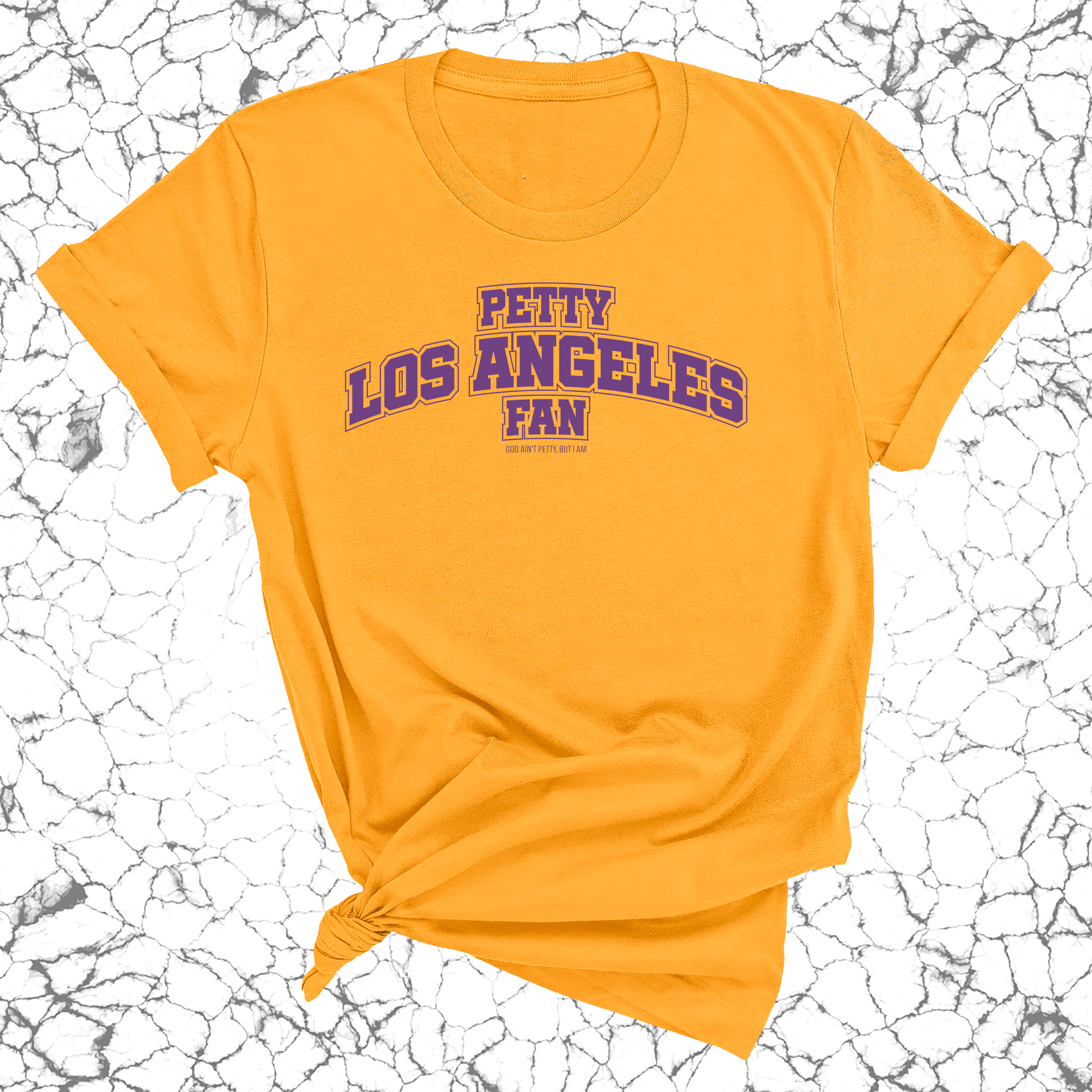 Petty Los Angeles Fan Unisex Tee (Gold/Purple)-T-Shirt-The Original God Ain't Petty But I Am