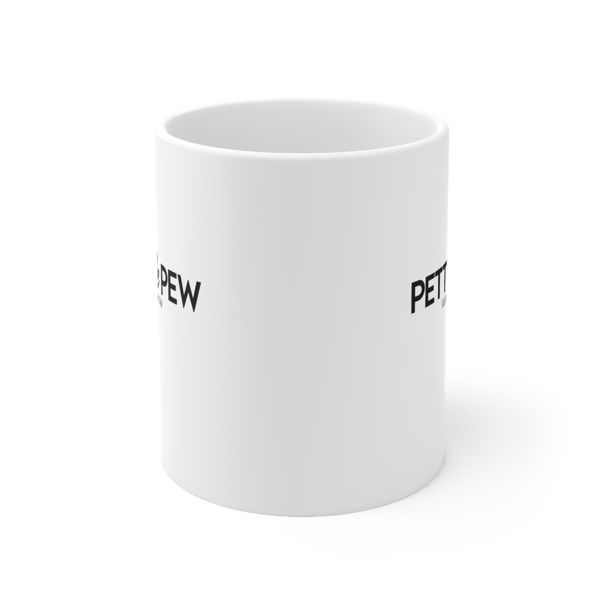 Petty le Pew Mug 11oz (White/Black)-Mug-The Original God Ain't Petty But I Am